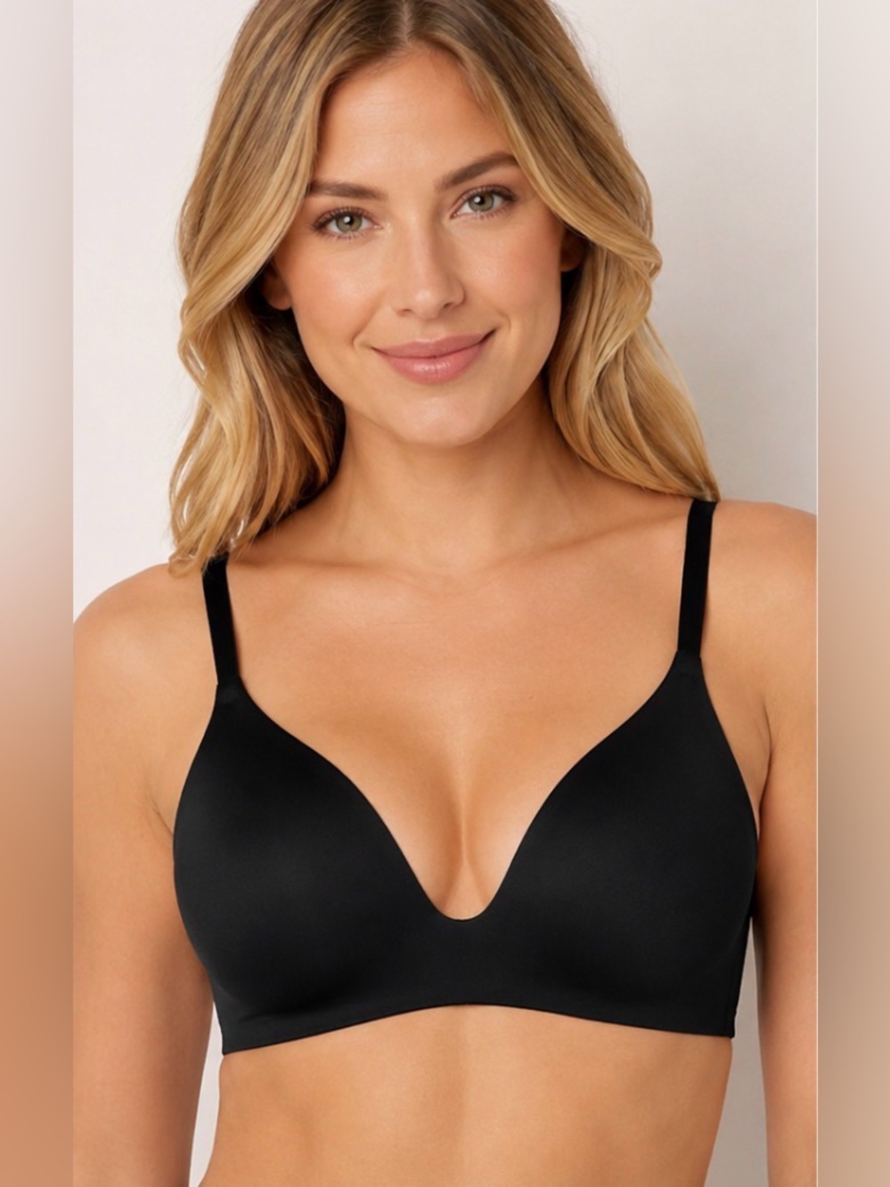 NWT Victoria’s Secret Black Wireless Push Up Bra 34C Smooth T-Shirt Comfort Bra